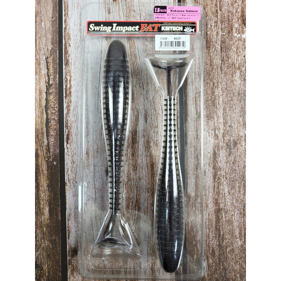 Силікон Keitech Swing Impact FAT 7.8" (2 шт/упак), колір:483 kokanee salmon, Довжина силікону: 7.8" (19.8 см), Колір силікону: 483 kokanee salmon, фото , изображение 3