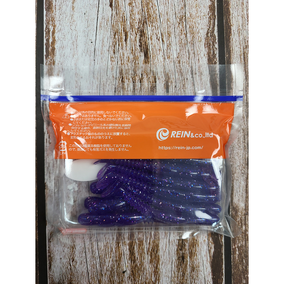 Силікон Reins Rockvibe Shad 3" 567 Lilac Silver & Blue Flake (15 шт/уп.), Довжина силікону: 3.0" (7,62 см), Колір силікону: 567 Lilac Silver & Blue Flake, фото , изображение 3