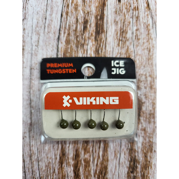 Мормишка вольфрамова Viking Fishing Round 0.64g 4mm Olive (5шт), Размер/Вес: 4мм/0.64г, Колір мормишки: Olive, фото , изображение 3