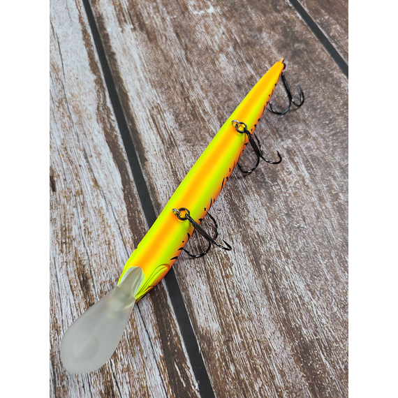 Воблер Imakatsu Gekiasa III IK Jerk 130SP 130mm 21.0g #46 Matt Red Hot Tiger, Колір воблера: 46 Matt Red Hot Tiger, фото , изображение 8