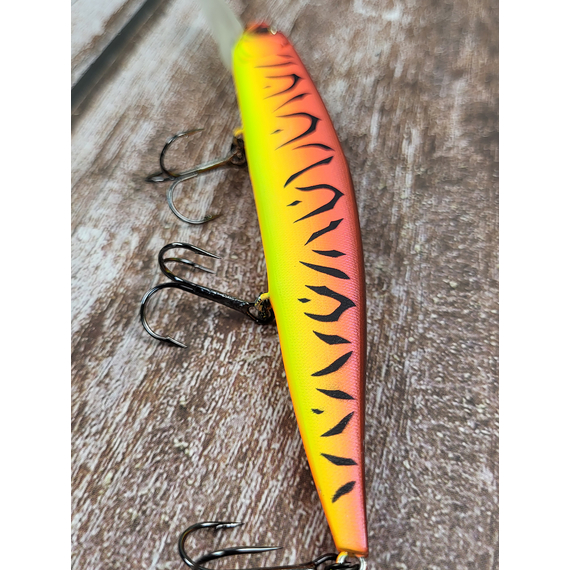 Воблер Imakatsu Gekiasa III IK Jerk 130SP 130mm 21.0g #46 Matt Red Hot Tiger, Колір воблера: 46 Matt Red Hot Tiger, фото , изображение 9