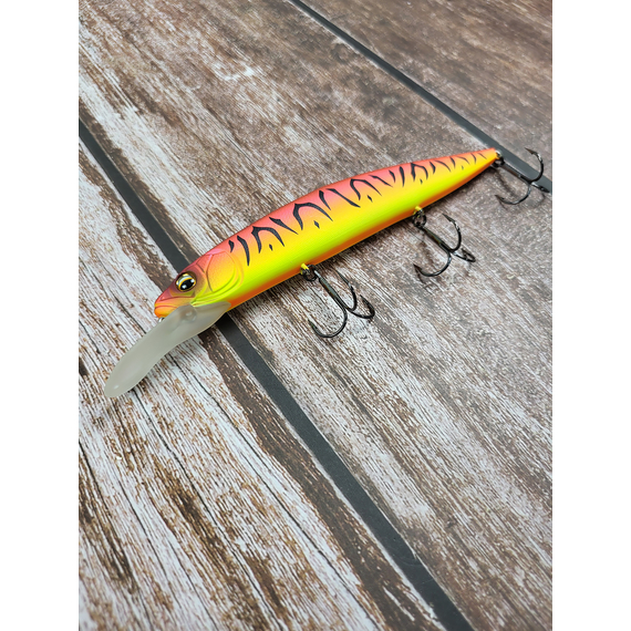 Воблер Imakatsu Gekiasa III IK Jerk 130SP 130mm 21.0g #46 Matt Red Hot Tiger, Колір воблера: 46 Matt Red Hot Tiger, фото , изображение 11