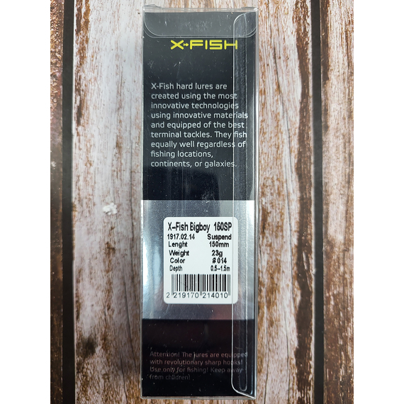 Воблер X-Fish Bigboy 150SP 150mm 23g #014 (0.5-1.5m), Розмір/Вага: 150mm/23g, Колір воблера: 014, фото , изображение 4