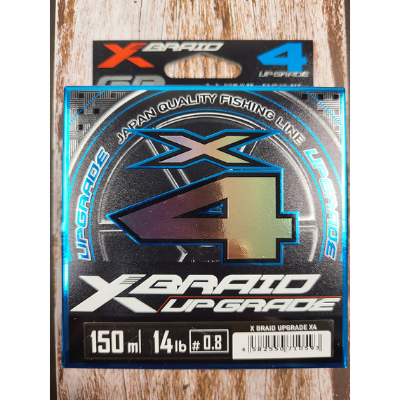 Шнур YGK X-Braid Upgrade X4 150m #0.8/0.148mm 14Lb/6.4kg, Диаметр: #0.8/0.148mm, Размотка: 150m, фото , изображение 5