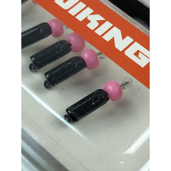 Мормишка вольфрамова Viking Fishing Rigabik+bead 0.62g 2.5mm Black+P (5шт), Размер/Вес: 2.5мм/0.62г, Колір мормишки: Black+P, фото , изображение 5