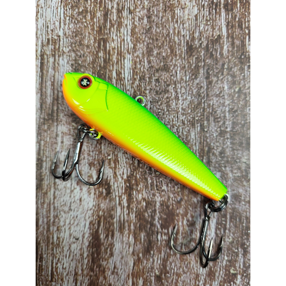 Зимовий воблер Viking Fishing Outcast Vib HV 60mm 16g #14 Green Parrot (зимова приманка для ловлі з льоду), Колір: Green Parrot, Розмір/Вага: 60мм/16г, фото , изображение 4