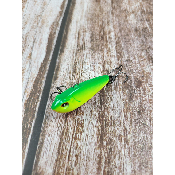 Зимний воблер Viking Fishing Outcast Vib 40mm 7.0g #14 Green Parrot (зимняя приманка для ловли со льда), Выберите цвет: Green Parrot, Размер/Вес: 40мм/7г, фото , изображение 5