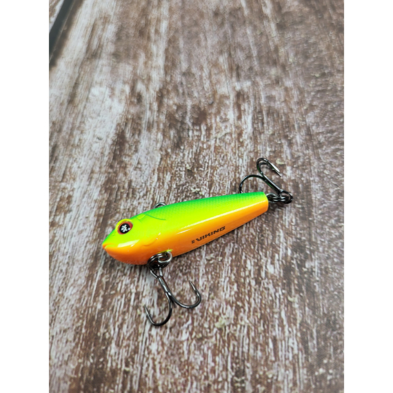 Зимний воблер Viking Fishing Outcast Vib 40mm 7.0g #14 Green Parrot (зимняя приманка для ловли со льда), Выберите цвет: Green Parrot, Размер/Вес: 40мм/7г, фото , изображение 6