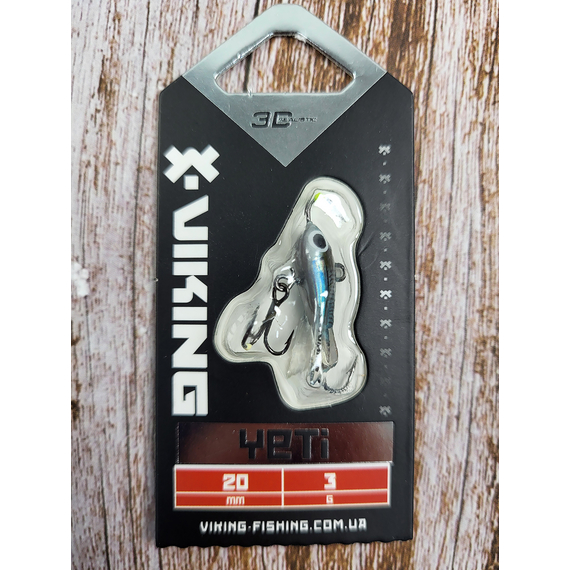 Балансир Viking Fishing Yeti Ice Jig 20mm 3.0g #14 Dark Mackerel, Розмір/Вага: 20мм/3г, Колір балансиру: #14 Dark Mackerel, фото , изображение 3