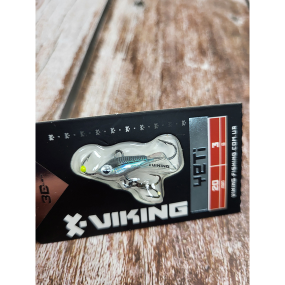 Балансир Viking Fishing Yeti Ice Jig 20mm 3.0g #14 Dark Mackerel, Розмір/Вага: 20мм/3г, Колір балансиру: #14 Dark Mackerel, фото , изображение 5