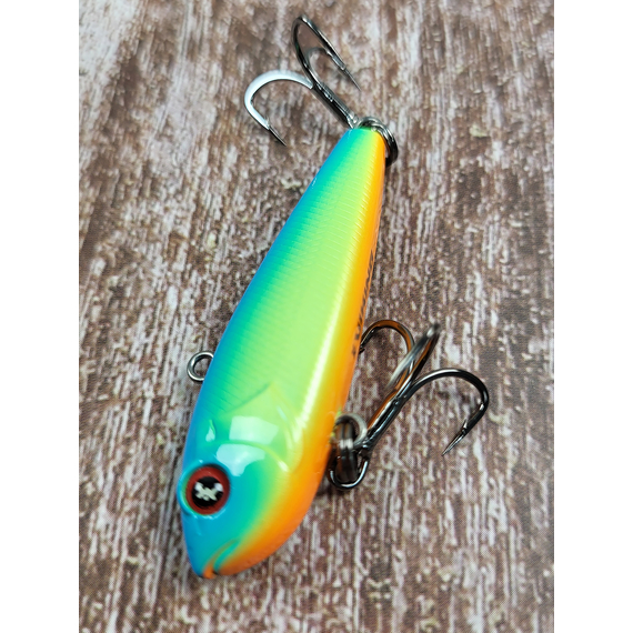 Зимний воблер Viking Fishing Outcast Vib 50mm 10.0g #01 Blue Parrot (зимняя приманка для ловли со льда), Выберите цвет: Blue Parrot, Размер/Вес: 50мм/10г, фото , изображение 6