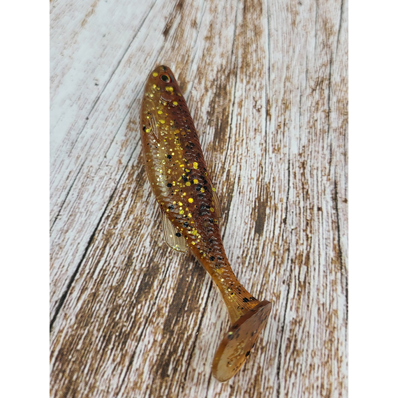 Силікон Savage Gear Fat Minnow T-Tail 75mm 5.0g Motoroil UV (поштучно), Довжина силікону: 75mm, Колір силікону: Motoroil UV, фото , изображение 4