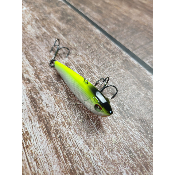 Зимний воблер Viking Fishing Outcast Vib 60mm 12.0g #06 Yellow Back (зимняя приманка для ловли со льда), Выберите цвет: Yellow Back, Размер/Вес: 60мм/12г, фото , изображение 6