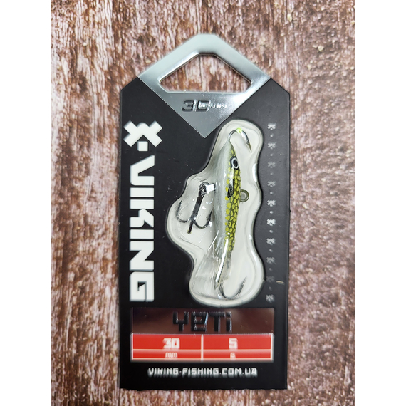 Балансир Viking Fishing Yeti Ice Jig 30mm 5.0g #13 Just Pike, Розмір/Вага: 30мм/5г, Колір балансиру: #13 Just Pike, фото , изображение 3