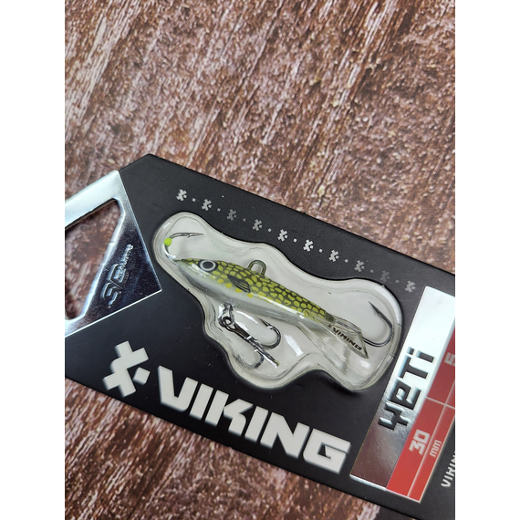 Балансир Viking Fishing Yeti Ice Jig 30mm 5.0g #13 Just Pike, Розмір/Вага: 30мм/5г, Колір балансиру: #13 Just Pike, фото , изображение 6