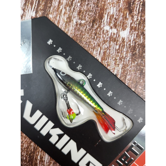 Балансир Viking Fishing Yeti Ice Jig 40mm 7.0g #02 Green Glam, Розмір/Вага: 40мм/7г, Колір балансиру: #2 Green Glam, фото , изображение 6