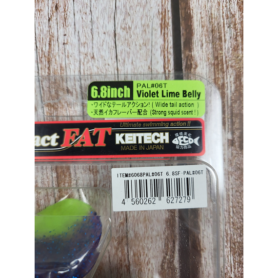 Силікон Keitech Swing Impact FAT 6.8" (3 шт/уп),, колір: pal#06 violet lime berry, Довжина силікону: 6.8" (17.3 см), Колір силікону: PAL#06 Violet Lime Berry, фото , изображение 3