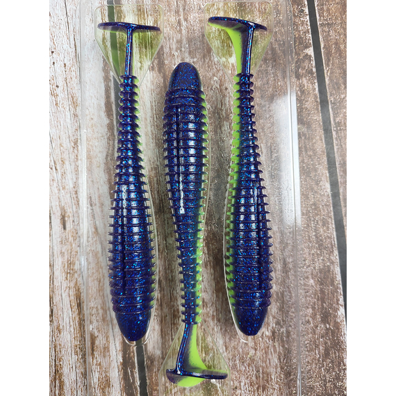 Силікон Keitech Swing Impact FAT 6.8" (3 шт/уп),, колір: pal#06 violet lime berry, Довжина силікону: 6.8" (17.3 см), Колір силікону: PAL#06 Violet Lime Berry, фото , изображение 4