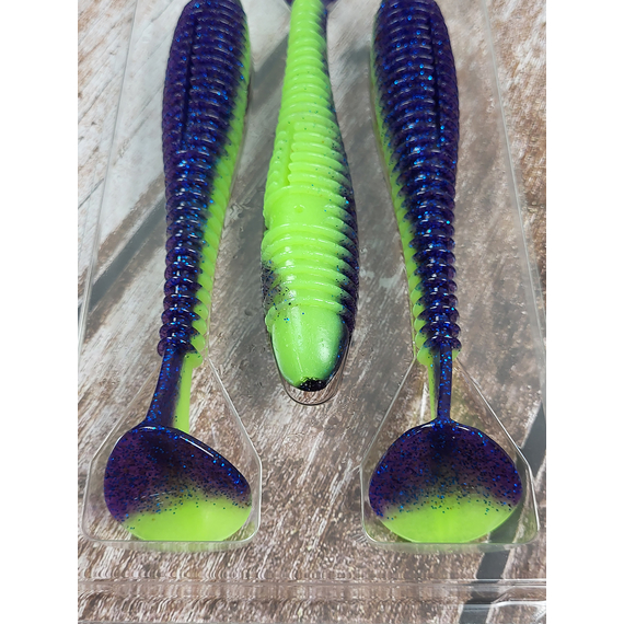Силікон Keitech Swing Impact FAT 6.8" (3 шт/уп),, колір: pal#06 violet lime berry, Довжина силікону: 6.8" (17.3 см), Колір силікону: PAL#06 Violet Lime Berry, фото , изображение 7