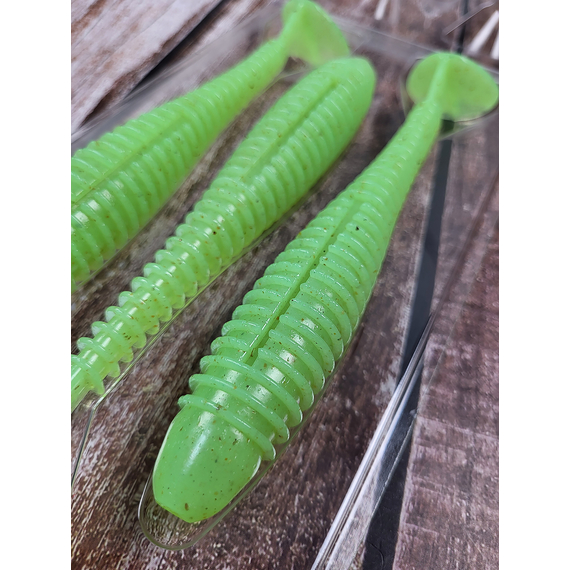 Силікон Keitech Swing Impact FAT 6.8" (3 шт/уп),, колір: ea#19 electric chart shad, Довжина силікону: 6.8" (17.3 см), Колір силікону: EA#19 Electric Chart Shad, фото , изображение 7