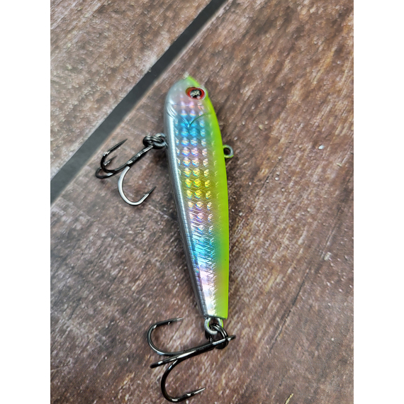 Зимовий воблер Viking Fishing Outcast Vib HV 70mm 28g #15 Pine Legend (зимова приманка для ловлі з льоду), Колір: Pine Legend, Розмір/Вага: 70мм/28г, фото , изображение 8