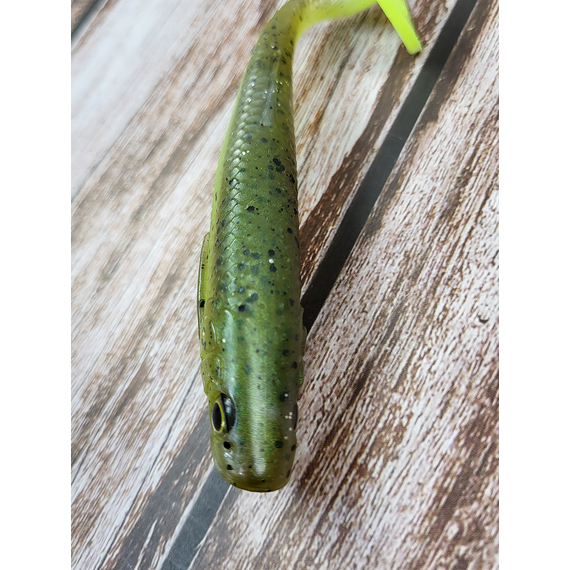 Силікон Savage Gear Fat Minnow T-Tail 130mm 20.0g Green Pearl Yellow (поштучно), Довжина силікону: 130mm, Колір силікону: Green Pearl Yellow, фото , изображение 6