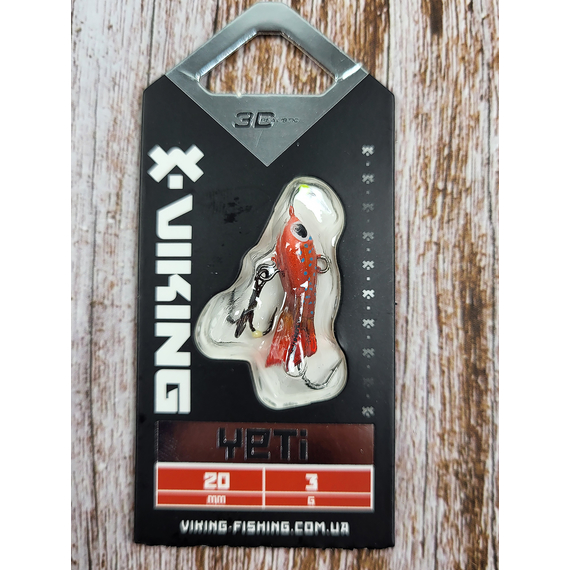 Балансир Viking Fishing Yeti Ice Jig 20mm 3.0g #07 Coral Trout, Розмір/Вага: 20мм/3г, Колір балансиру: #7 Coral Trout, фото , изображение 3