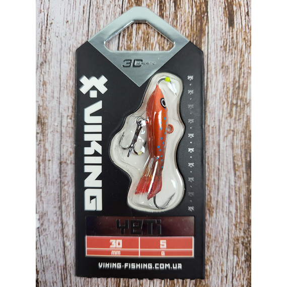 Балансир Viking Fishing Yeti Ice Jig 30mm 5.0g #07 Coral Trout, Розмір/Вага: 30мм/5г, Колір балансиру: #7 Coral Trout, фото , изображение 3