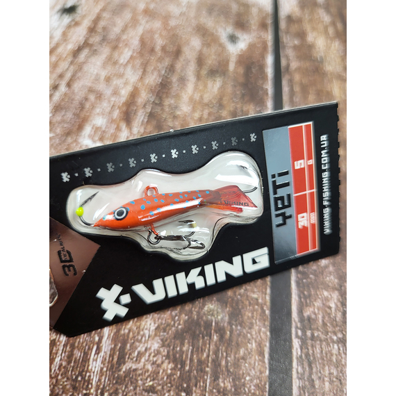 Балансир Viking Fishing Yeti Ice Jig 30mm 5.0g #07 Coral Trout, Розмір/Вага: 30мм/5г, Колір балансиру: #7 Coral Trout, фото , изображение 5