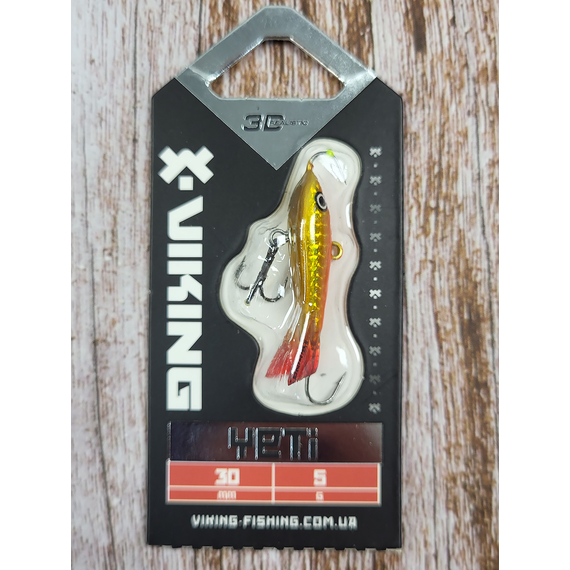 Балансир Viking Fishing Yeti Ice Jig 30mm 5.0g #08 Candle Flame, Розмір/Вага: 30мм/5г, Колір балансиру: #8 Candle Flame, фото , изображение 3