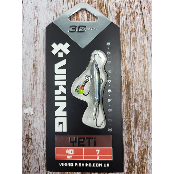 Балансир Viking Fishing Yeti Ice Jig 40mm 7.0g #14 Dark Mackerel, Размер/Вес: 40мм/7г, Колір балансиру: #14 Dark Mackerel, фото , изображение 3