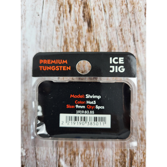 Мормишка вольфрамова Viking Fishing Shrimp 0.91g 9mm Hot3 (5шт), Размер/Вес: 9мм/0.91г, Колір мормишки: Hot3, фото , изображение 4