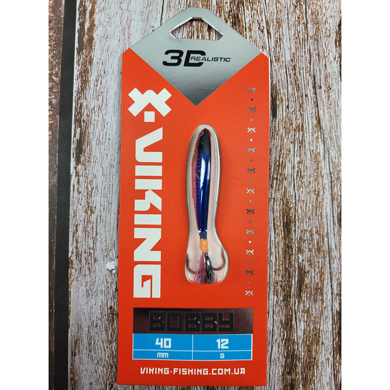 Бокоплав Viking Fishing Bobby 40mm 12.0g #01 Blue Glam, Розмір/Вага: 40мм/12г, Колір бокоплаву: #01 Blue Glam, фото , изображение 3