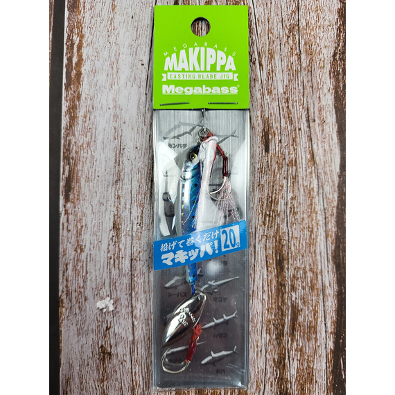 Тейл-спінер Megabass Makippa 20.0g Iwashi, Вага блешні: 20г, Колір блешні: Iwashi, фото , изображение 2