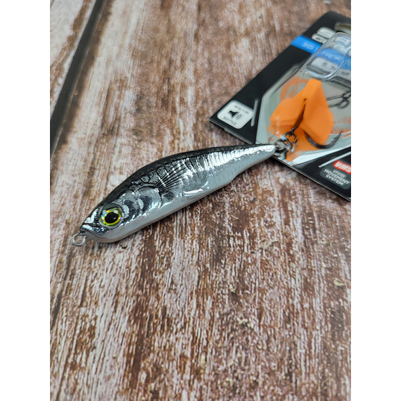 Воблер Savage Gear 3D Sticklebait Pencil 55S 55mm 7.0g Black Silver, Розмір/Вага: 55мм/7г, Колір воблера: Black Silver, фото , изображение 6