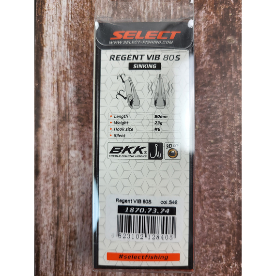 Воблер Select Regent Vib 80S 80mm 23.0g S46, Розмір/Вага: 80mm/23g, Колір воблера: S46, фото , изображение 3