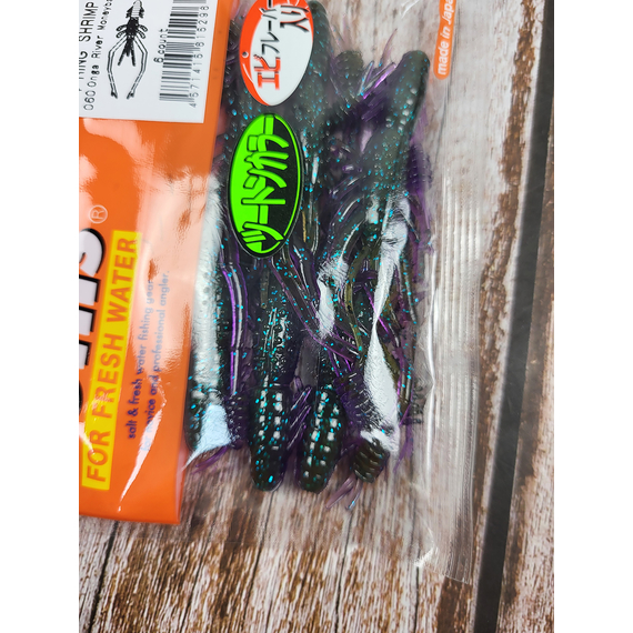 Силікон Reins Ring Shrimp 4" 060 Onga River Moneybait (6шт/уп), Довжина силікону: 4.0" (10,16 см), Колір силікону: 060 Onga River Moneybait, фото , изображение 5