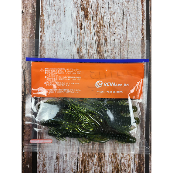 Силікон Reins Ring Shrimp 4" 001 Watermelon Seed (8шт/уп), Довжина силікону: 4.0" (10,16 см), Колір силікону: 001 Watermelon Seed, фото , изображение 4