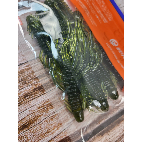 Силікон Reins Ring Shrimp 4" 001 Watermelon Seed (8шт/уп), Довжина силікону: 4.0" (10,16 см), Колір силікону: 001 Watermelon Seed, фото , изображение 5