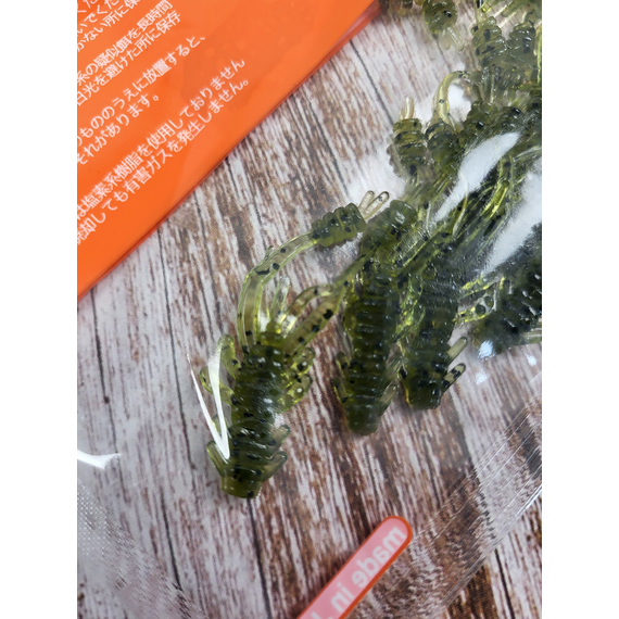 Силікон Reins Ring Shrimp 2" #001 Watermelon Seed (12шт/уп), Довжина силікону: 2.0" (5,08 см), Колір силікону: 001 Watermelon Seed, фото , изображение 4