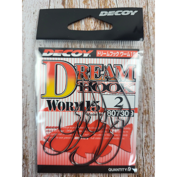 Крючок Decoy Worm15 Dream Hook #2 (9 шт/уп), фото , изображение 3