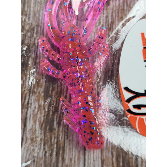 Силікон Reins Ring Shrimp 3" 443 Pink Sardine (10шт/уп), Довжина силікону: 3.0" (7,62 см), Колір силікону: 443 Pink Sardine, фото , изображение 5