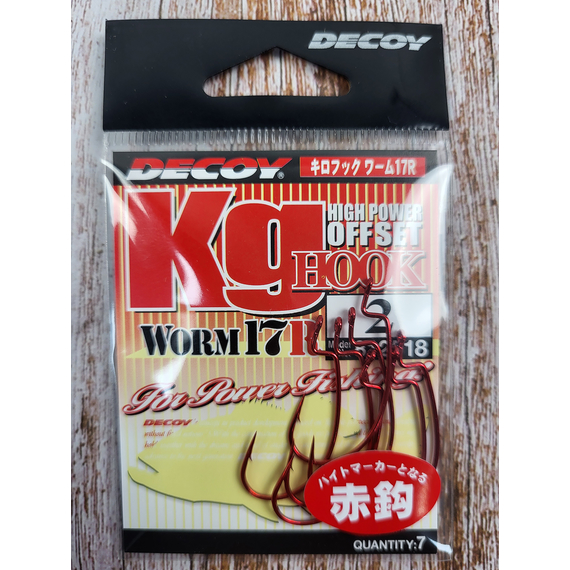 Крючок Decoy Worm17R Kg Hook R #2 (7 шт/уп), фото , изображение 4