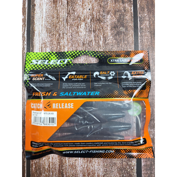 Силікон Select Shad Up 3.5" col.102 (5 шт/упак), Довжина силікону: 3.5" (8.89 см), Колір силікону: 102, фото , изображение 3