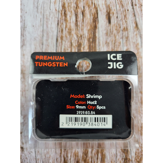 Мормишка вольфрамова Viking Fishing Shrimp 0.91g 9mm Hot2 (5шт), Размер/Вес: 9мм/0.91г, Колір мормишки: Hot2, фото , изображение 4