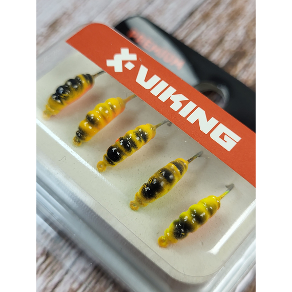 Мормишка вольфрамова Viking Fishing Shrimp 0.91g 9mm Hot2 (5шт), Размер/Вес: 9мм/0.91г, Колір мормишки: Hot2, фото , изображение 5