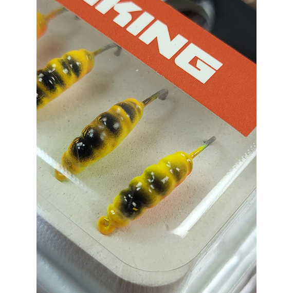 Мормишка вольфрамова Viking Fishing Shrimp 0.91g 9mm Hot2 (5шт), Размер/Вес: 9мм/0.91г, Колір мормишки: Hot2, фото , изображение 6