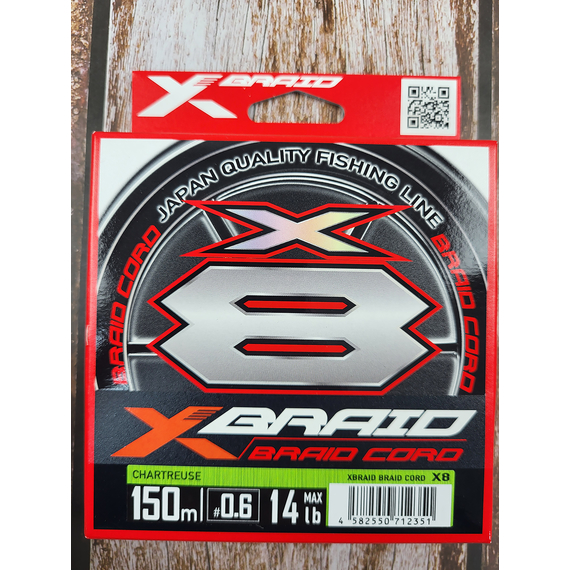 Шнур YGK X-Braid Braid Cord X8 150m #0.6/0.128mm 14lb/6.3kg, Диаметр: #0.6/0.128mm, фото , изображение 3