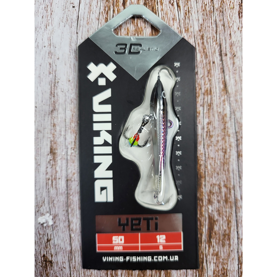 Балансир Viking Fishing Yeti Ice Jig 50mm 12.0g #01 Blue Glam, Розмір/Вага: 50мм/12г, Колір балансиру: #1 Blue Glam, фото , изображение 3