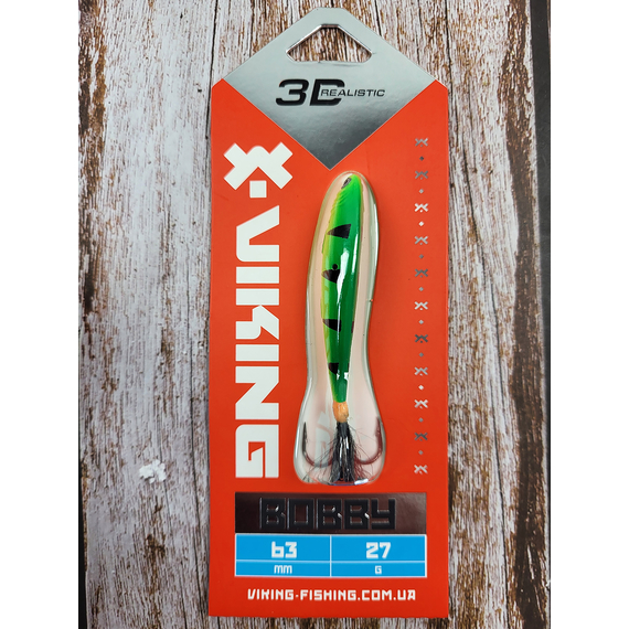 Бокоплав Viking Fishing Bobby 63mm 27.0g #04 Fire Perch, Розмір/Вага: 63мм/27г, Колір бокоплаву: #04 Fire Perch, фото , изображение 3